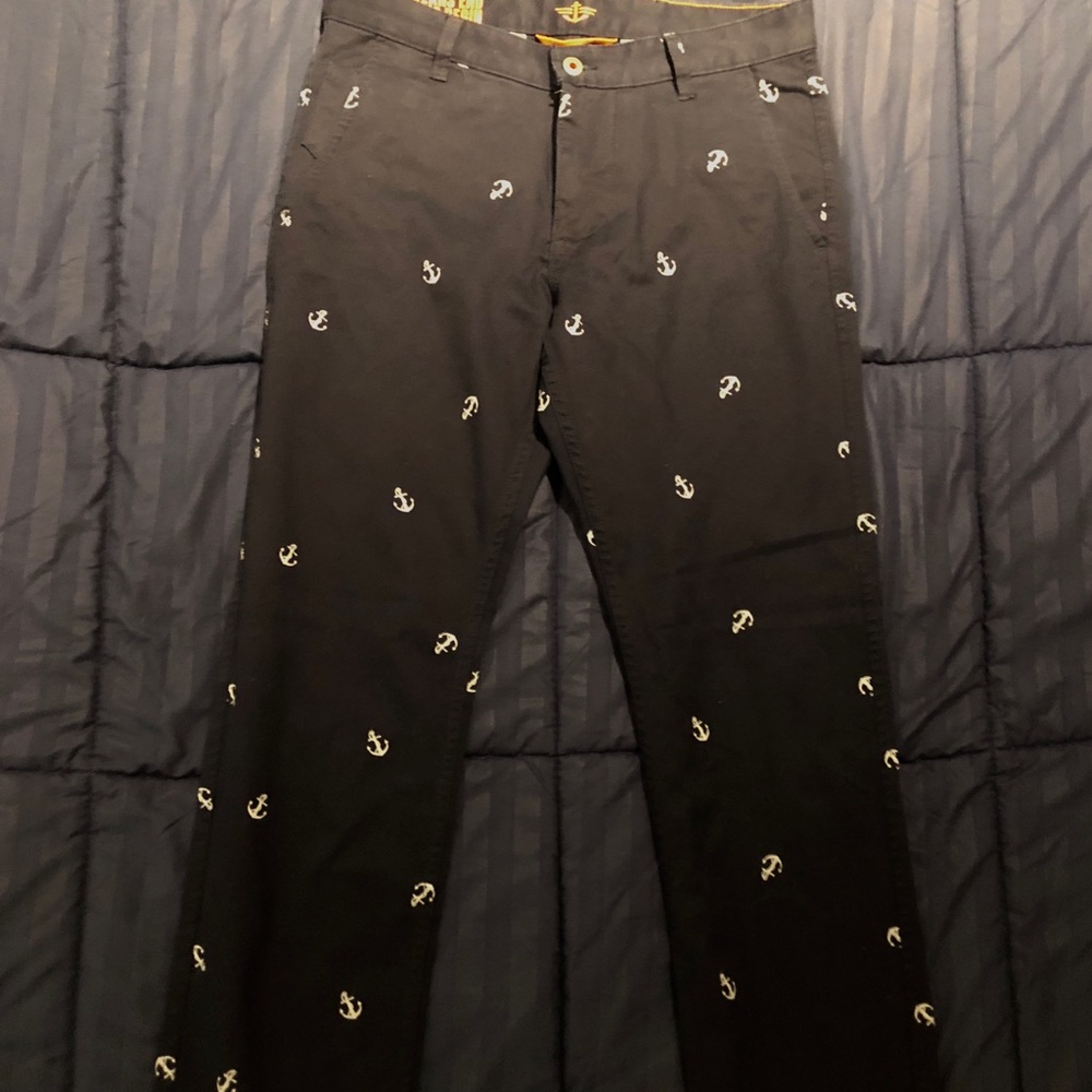 Dockers Sailor Pattern Navy Khakis 32x32